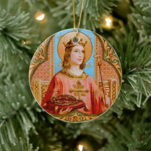 St. Louis IX Kung (BK 004) Julgransprydnad Keramik