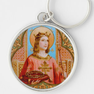 St. Louis IX Kung (BK 004) Rund Silverfärgad Nyckelring