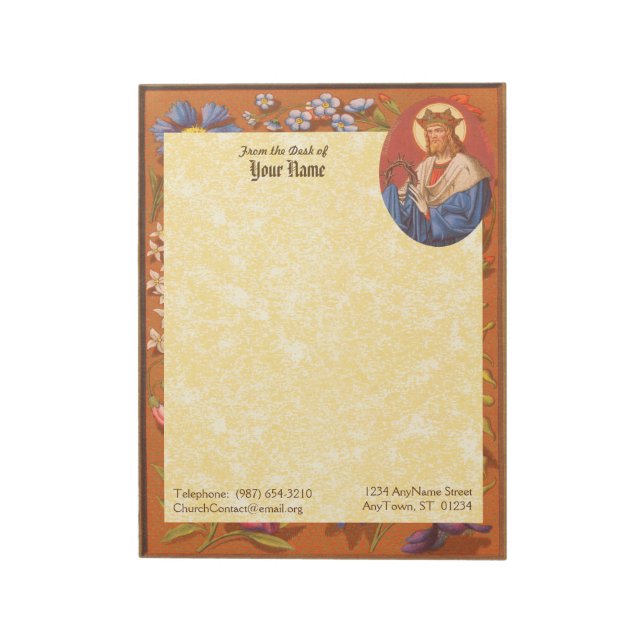 St. Louis IX Kung (PM 05) 11" x 8,5" Anteckningsblock (Roterad)