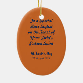 St. Louis IX Kung (PM 05) Julgransprydnad Keramik