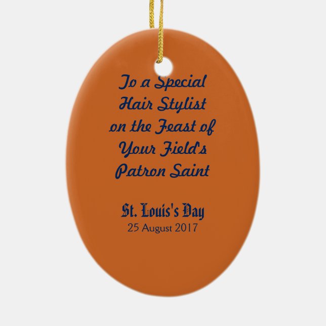 St. Louis IX Kung (PM 05) Julgransprydnad Keramik (Baksidan)