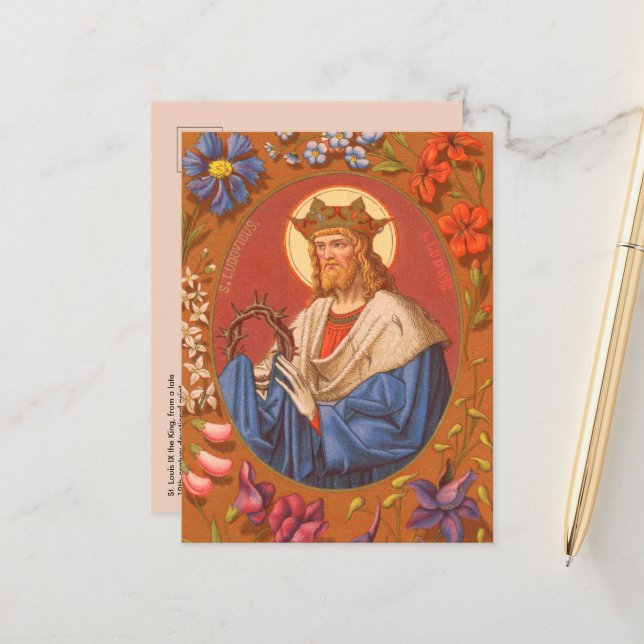 St. Louis IX Kung (PM 05) Vykort (Fram/Back In Situ)