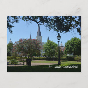 St. Louis-katedral i vykort för Fransk kvartal