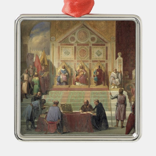 St Louis kung av frankriken Julgransprydnad Metall (Framsidan)