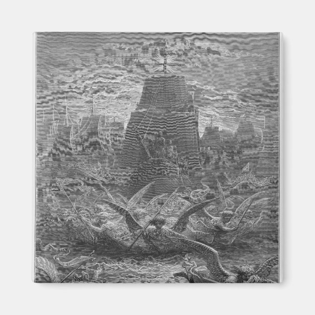 St. Louis lämnande Aigues-Mortes Magnet (Framsidan)