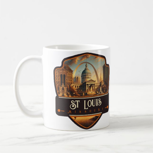 St Louis, Missouri | Antik Kaffemugg (Vänster)