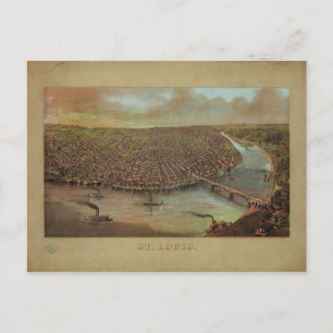St. Louis Missouri av George Degen från 1873 Vykort