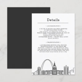 St. Louis, Missouri Bröllop | Gästuppgifter Inbjudningar