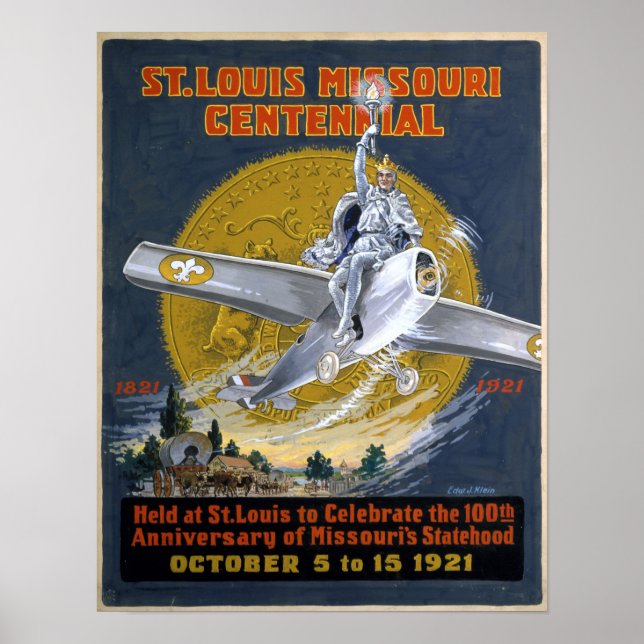 St. Louis Missouri Centennial 1921 Poster (Framsidan)