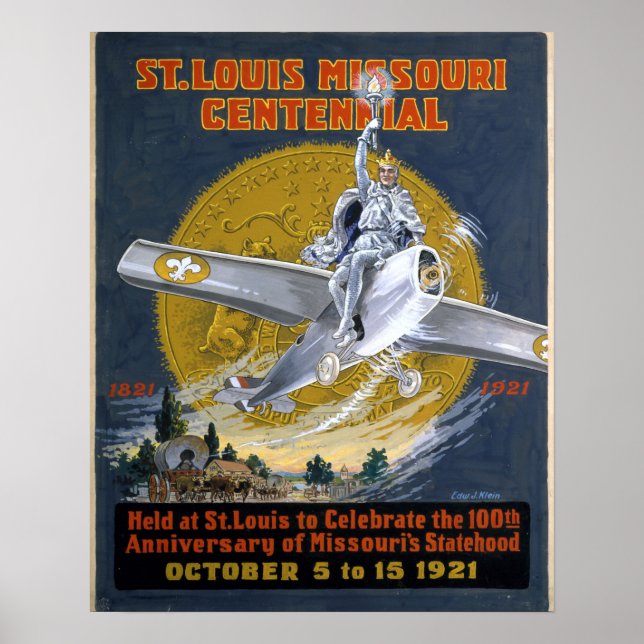 St. Louis Missouri Centennial 1921 Poster (Framsidan)