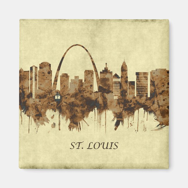 St Louis Missouri Cityscape Magnet (Framsidan)