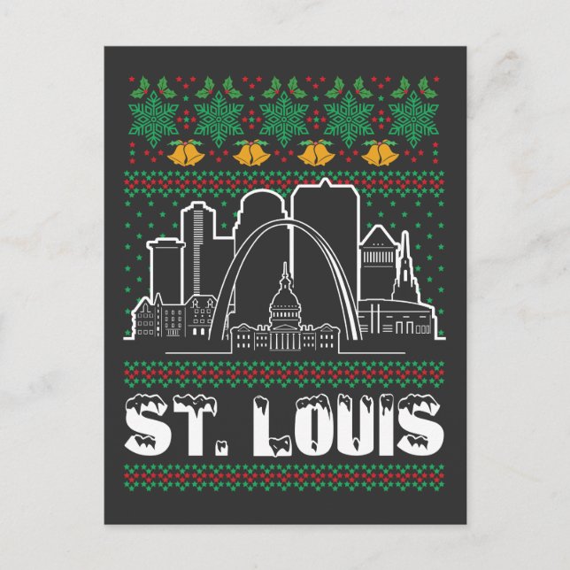 St. Louis Missouri Fula jul Vykort (Framsida)