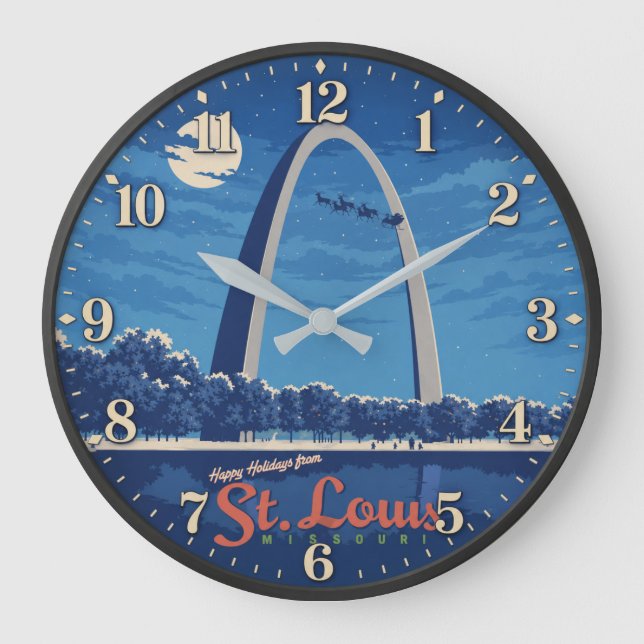 St. Louis Missouri Gateway Arch Christmas Stor Klocka (Framsida)