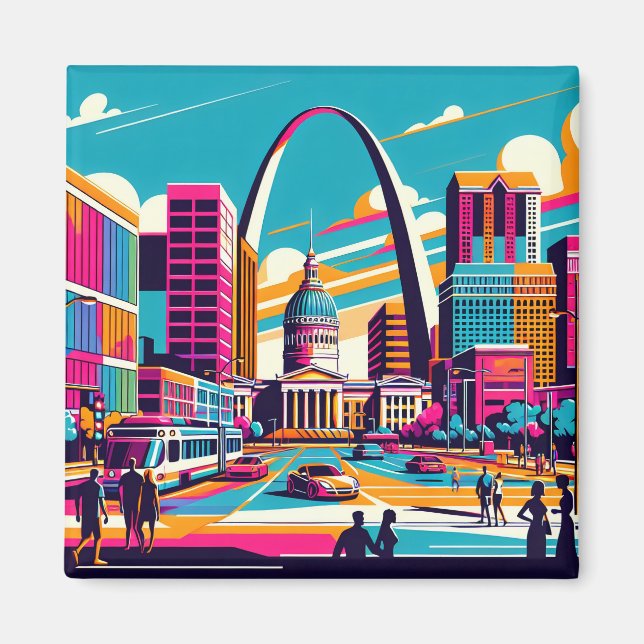 St Louis, Missouri | Gateway Arch Magnet (Framsidan)