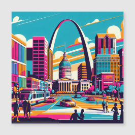 St Louis, Missouri | Gateway Arch Magnetisk Inbjudningskort