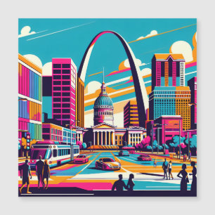 St Louis, Missouri Gateway Arch Magnetisk Inbjudningskort