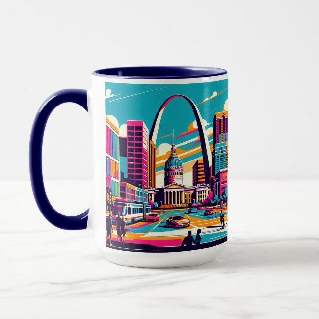 St Louis, Missouri | Gateway Arch Mugg (Vänster)