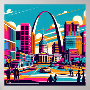 St Louis, Missouri Gateway Arch Poster