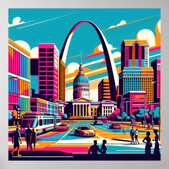 St Louis, Missouri | Gateway Arch Poster (Framsidan)