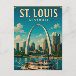 🌉 St Louis Missouri Gateway Arch-utsikter Vykort