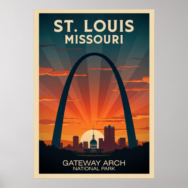 St. Louis Missouri Gateway Arch V01 Poster (Framsidan)