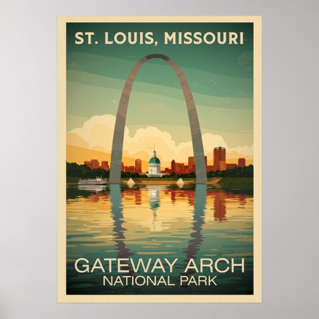 St. Louis Missouri Gateway Arch V02 Poster (Framsidan)