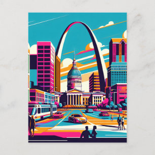 St Louis, Missouri Gateway Arch Vykort