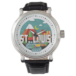 St. Louis, Missouri Geometric Design Armbandsur