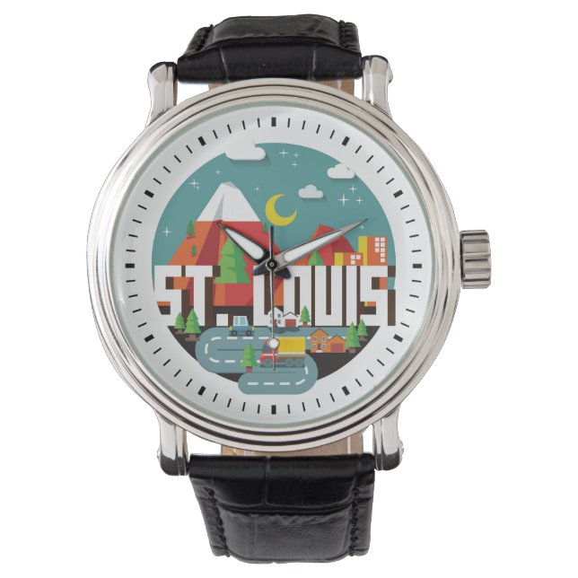 St. Louis, Missouri Geometric Design Armbandsur (Framsida)