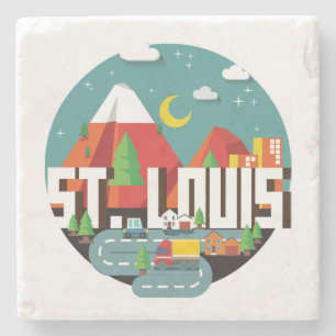 St Louis, Missouri Geometric Design Stenunderlägg