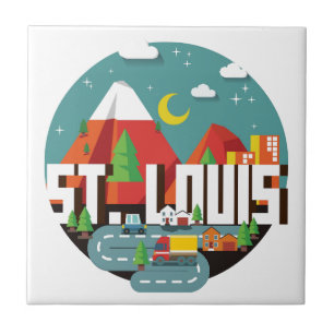 St Louis Missouri geometrisk design Kakelplatta
