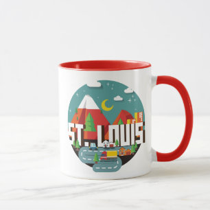 St Louis Missouri geometrisk design Mugg