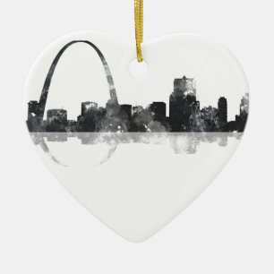 ST LOUIS MISSOURI HORISONT JULGRANSPRYDNAD KERAMIK