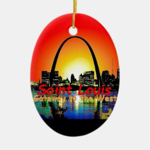 St Louis Missouri Julgransprydnad Keramik