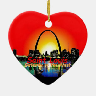 St Louis Missouri Julgransprydnad Keramik