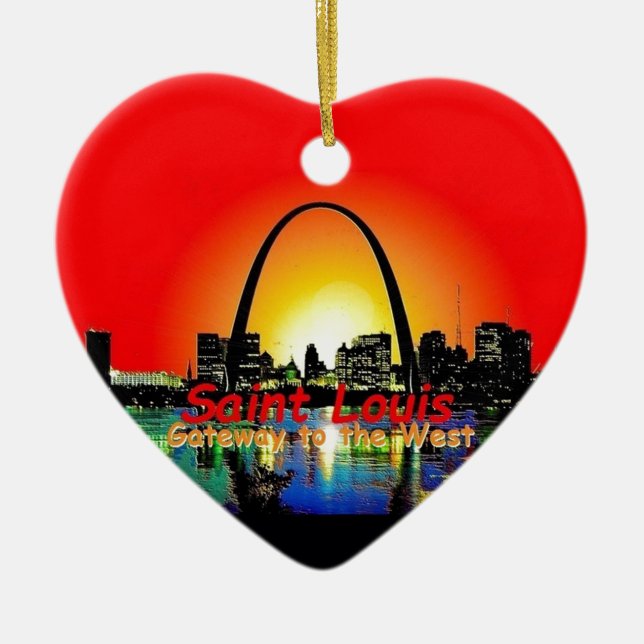 St Louis Missouri Julgransprydnad Keramik (Framsidan)