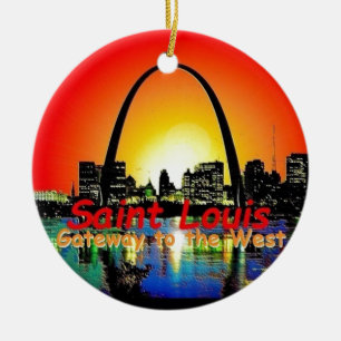 St Louis Missouri Julgransprydnad Keramik