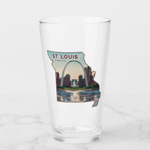 St. Louis Missouri Karta Glaskopp