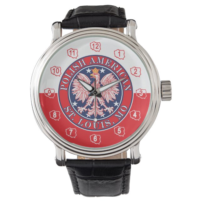 St. Louis Missouri polska Eagle Armbandsur (Framsida)