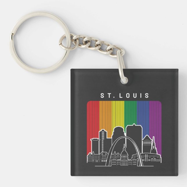 St. Louis Missouri Rainbow Flagga HGBTQAI-Pridet (Framsidan)
