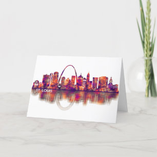 St. Louis Missouri Skyline Helgkort