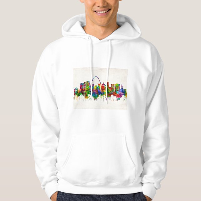 St. Louis Missouri Skyline Hoodie (Framsida)