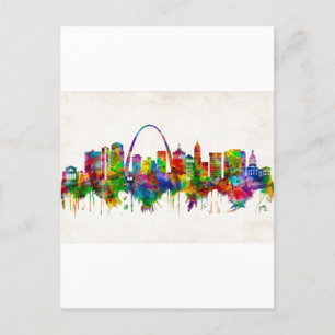 St. Louis Missouri Skyline Inbjudan Vykort