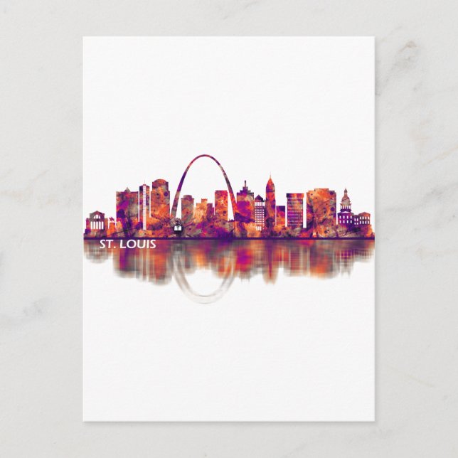 St. Louis Missouri Skyline Inbjudan Vykort (Framsida)