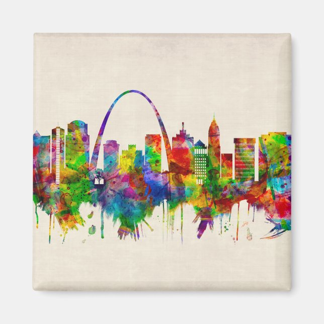 St Louis Missouri Skyline Magnet (Framsidan)