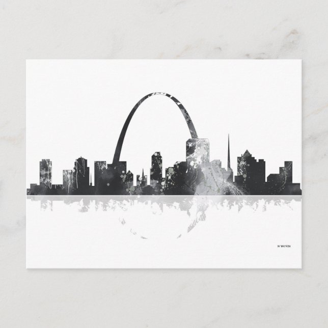 ST LOUIS, MISSOURI SKYLINE VYKORT (Framsida)