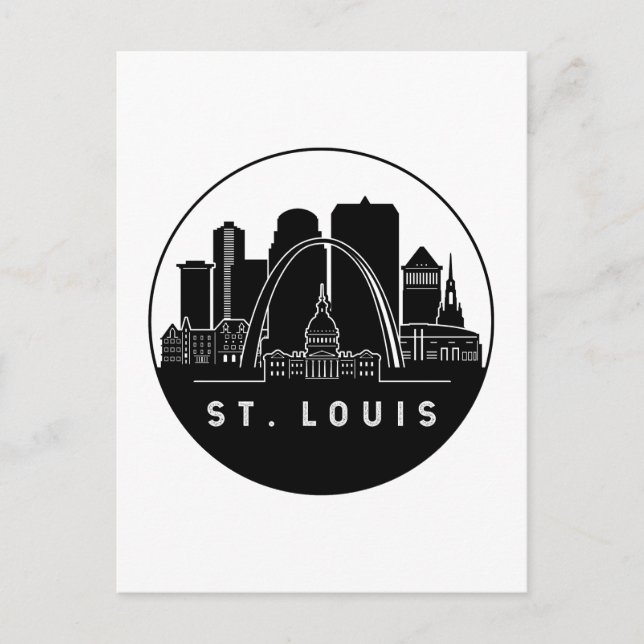 St. Louis Missouri Skyline Vykort (Framsida)