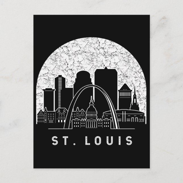 St. Louis Missouri Skyline Vykort (Framsida)