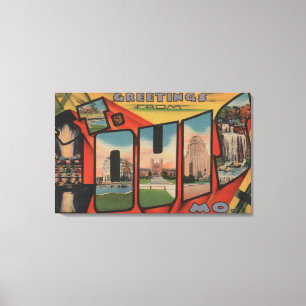 St Louis Missouri - stora brevplatser 3 Canvastryck