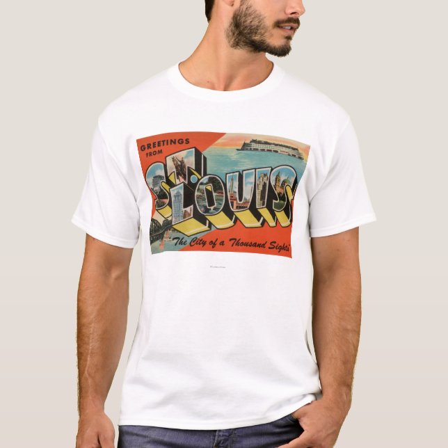 St Louis Missouri - stora brevplatser Tee (Framsida)